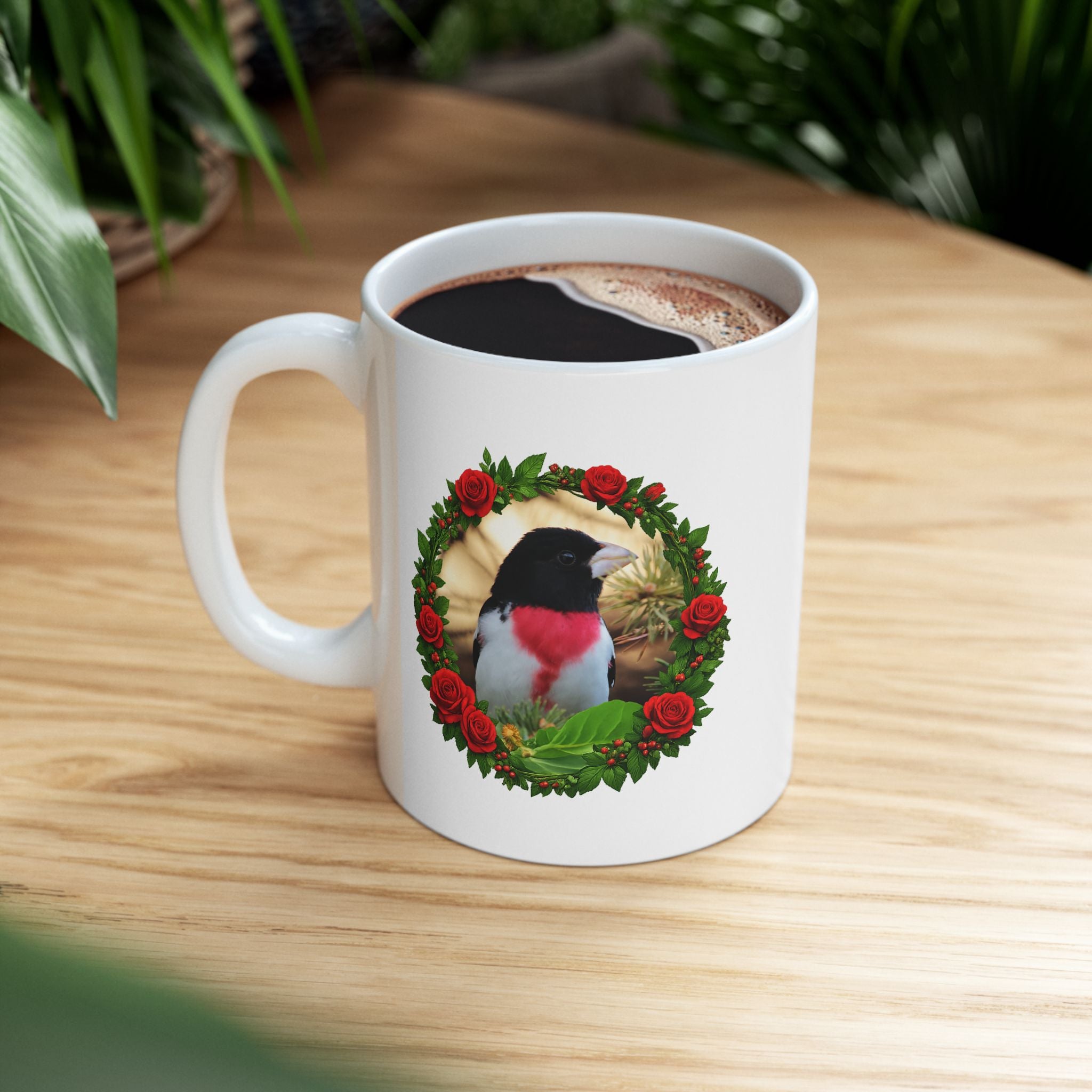 rose-breasted grosbeak mug