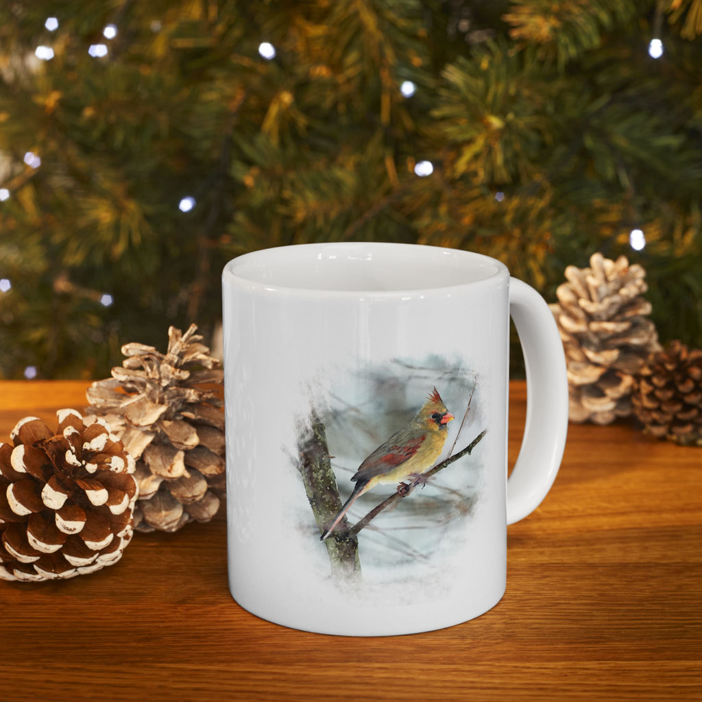 Northern Cardinal Female Painterly - 11oz Mug