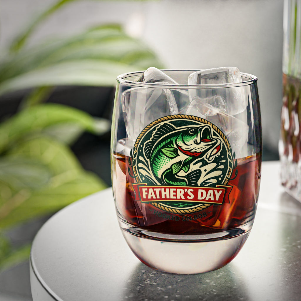 Custom Father's Day Bass - Whiskey Glass