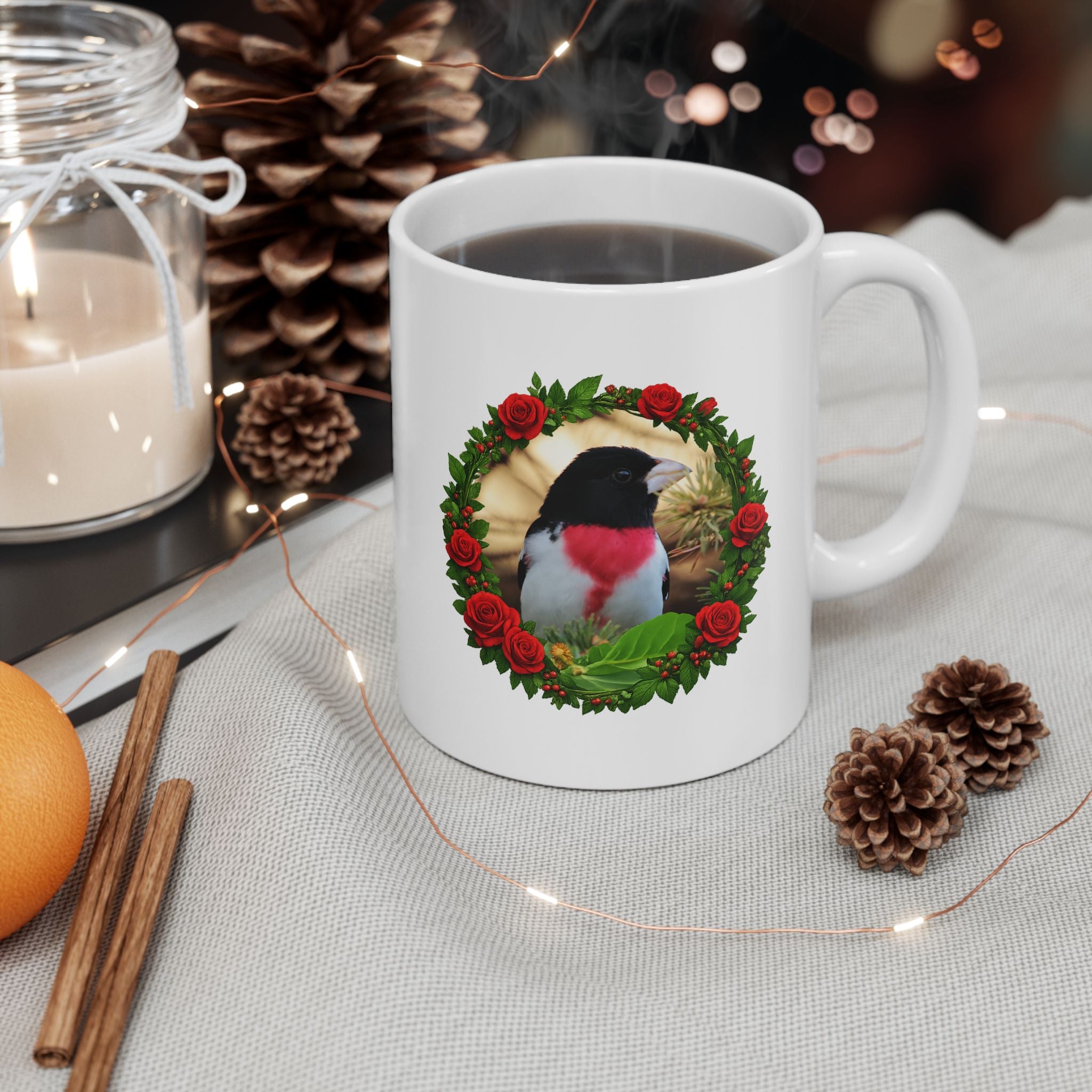rose-breasted grosbeak mug