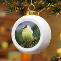 Gold Finch - Christmas Ball Ornament
