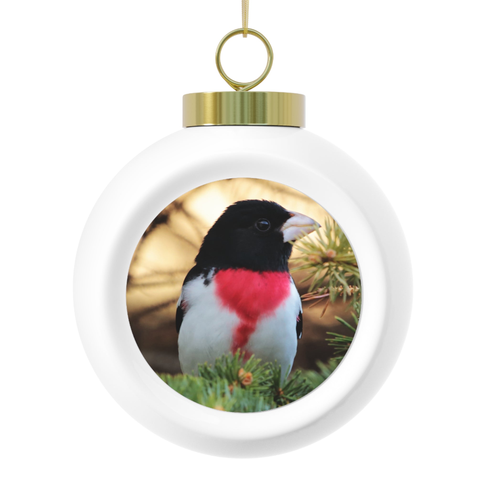 rose-breasted grosbeak Christmas ornament