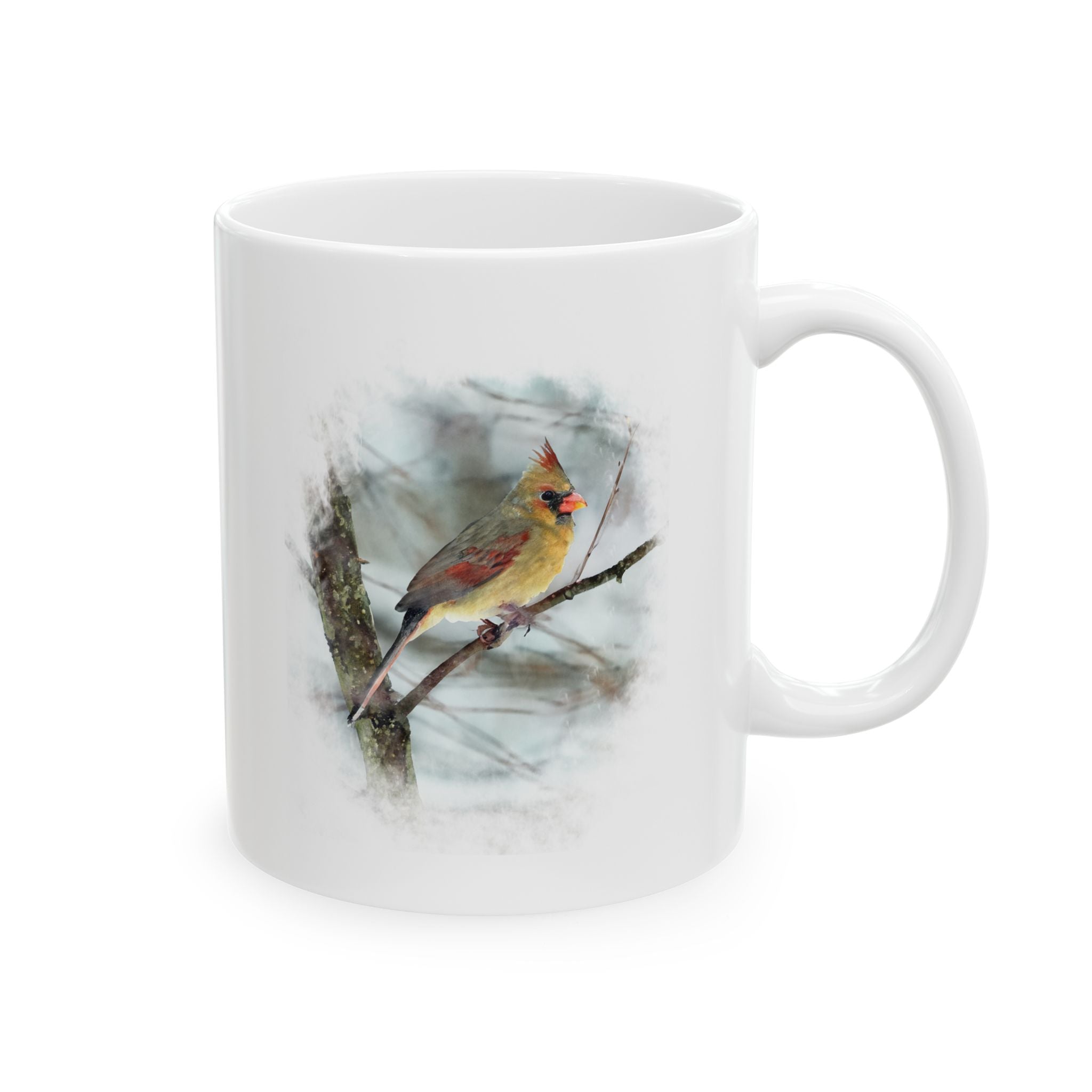 Northern Cardinal Female Painterly - 11oz Mug
