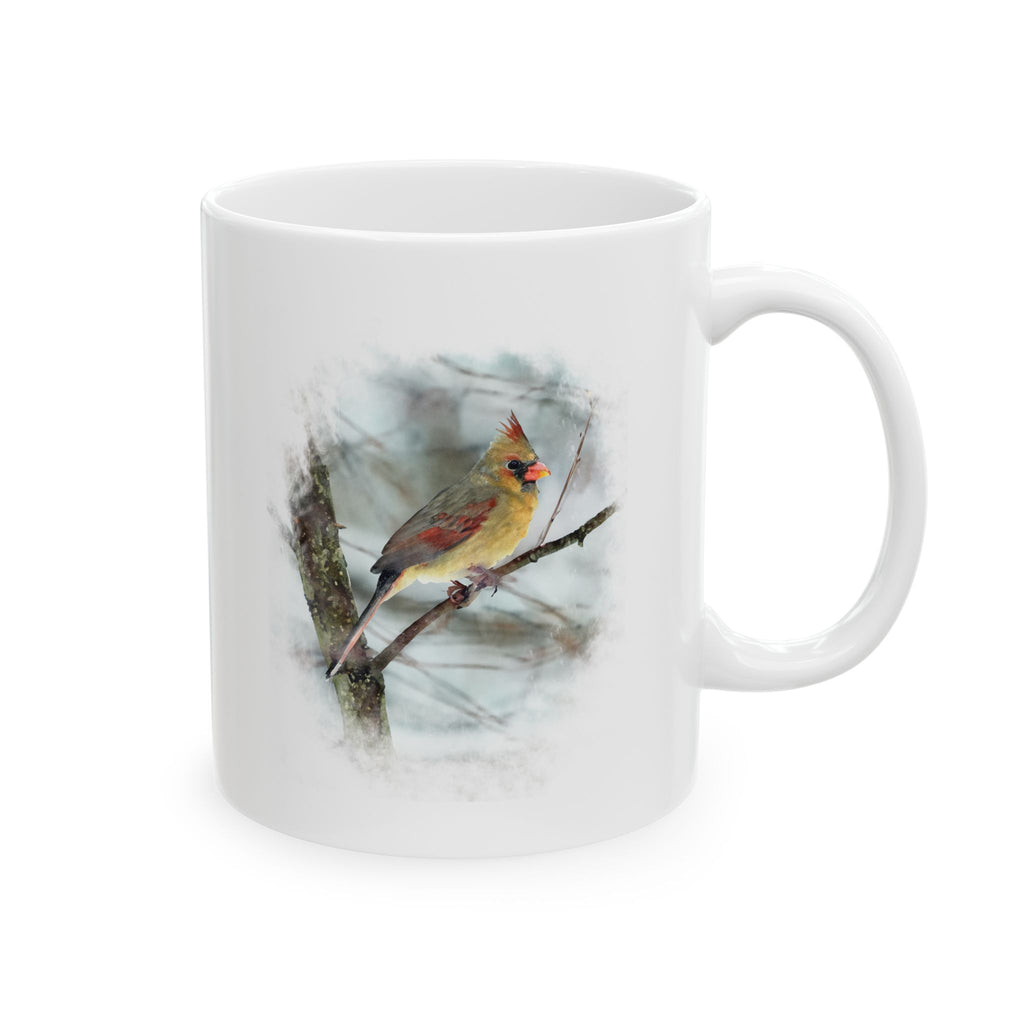 Northern Cardinal Female Painterly - 11oz Mug