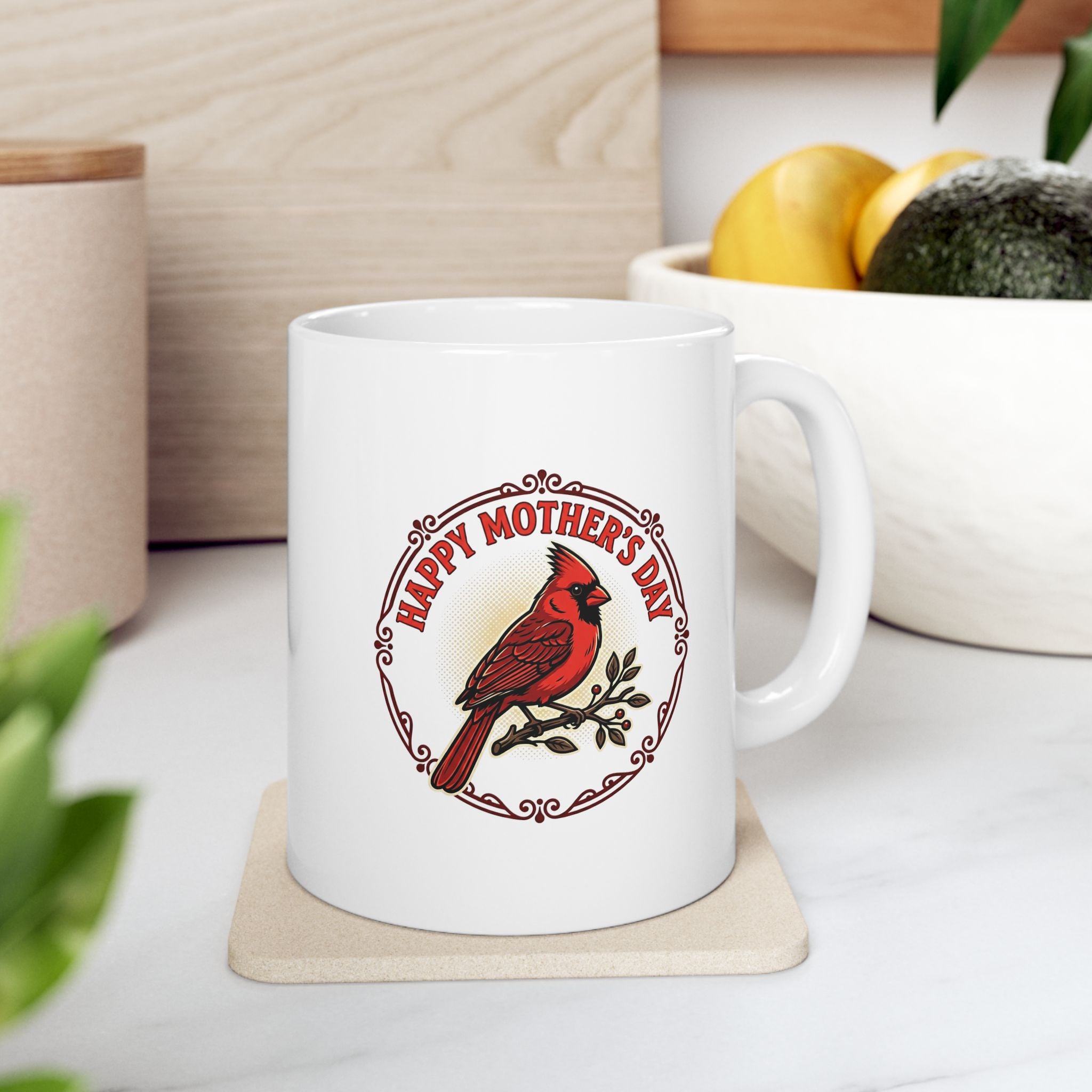 Mother's Day northern cardinal mug