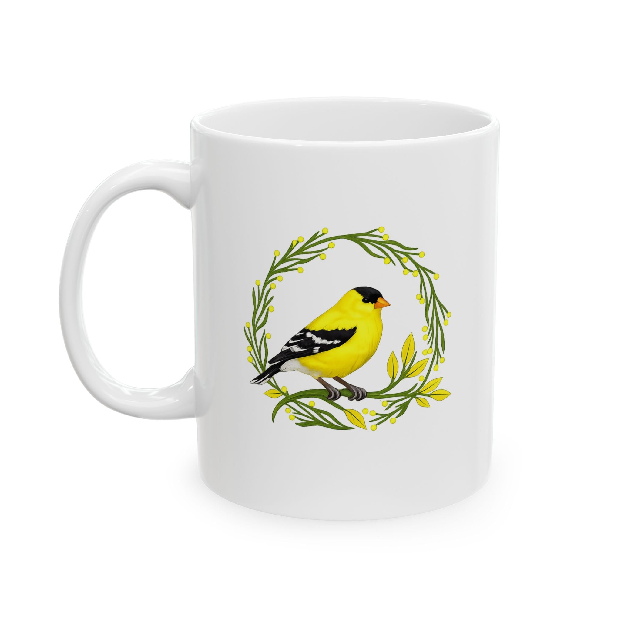 gold finch mug