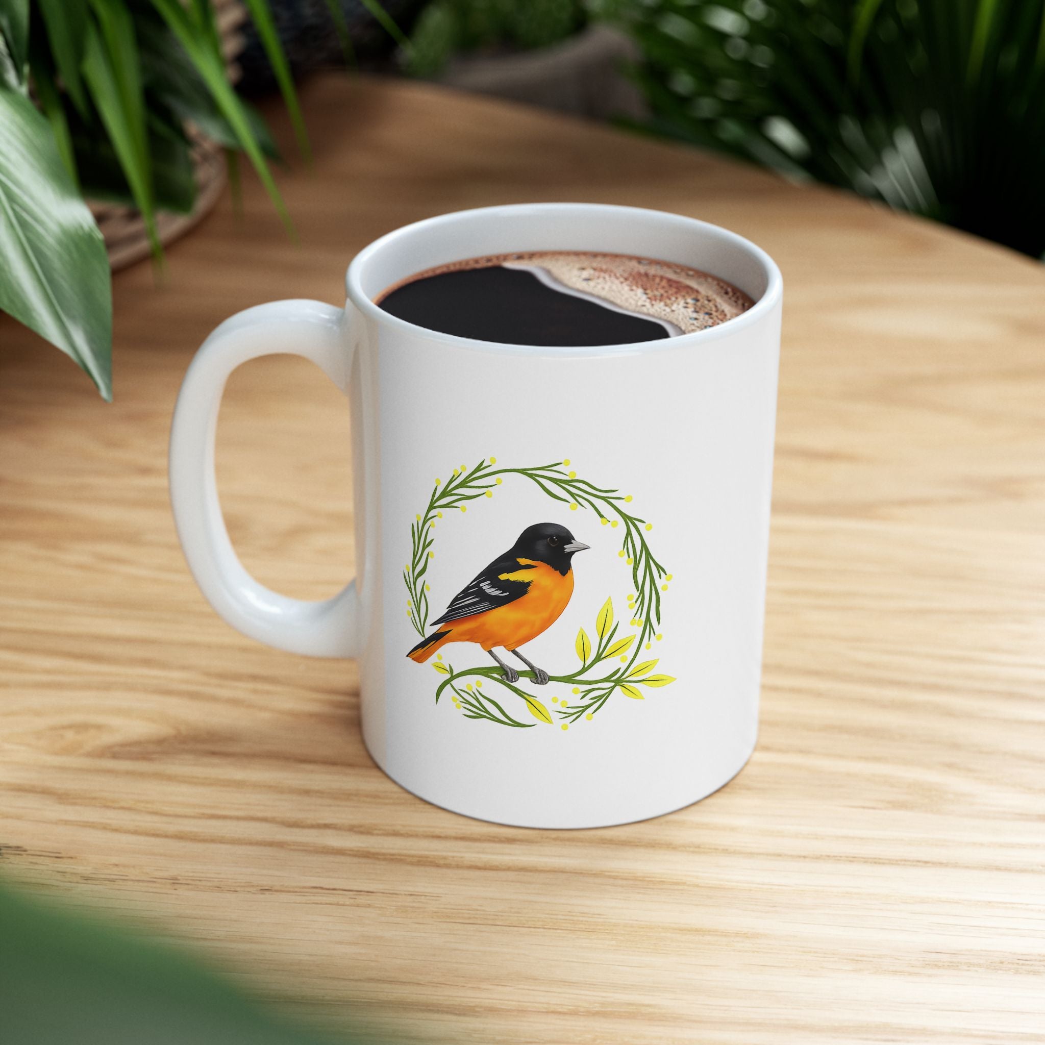 Baltimore oriole mug