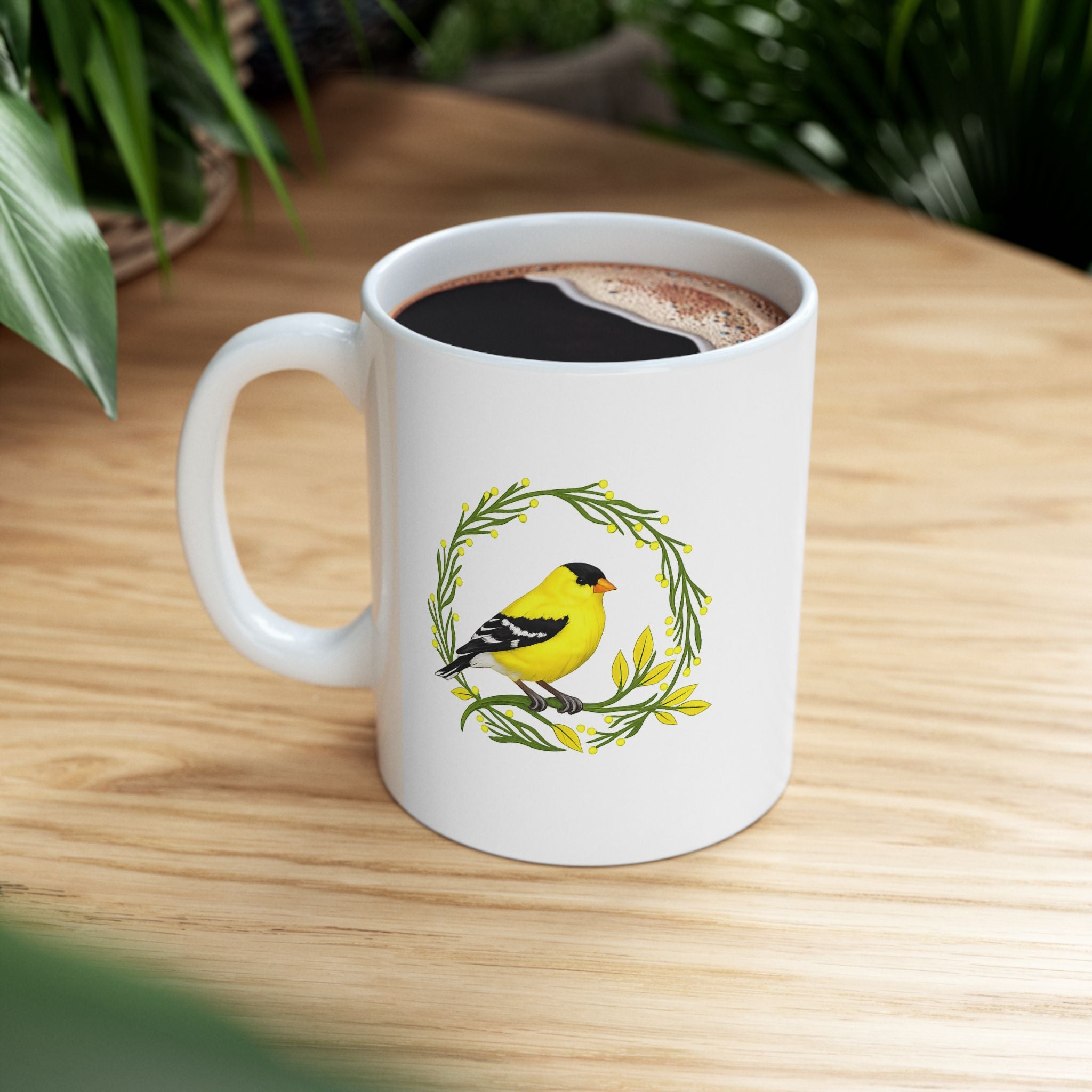 gold finch mug
