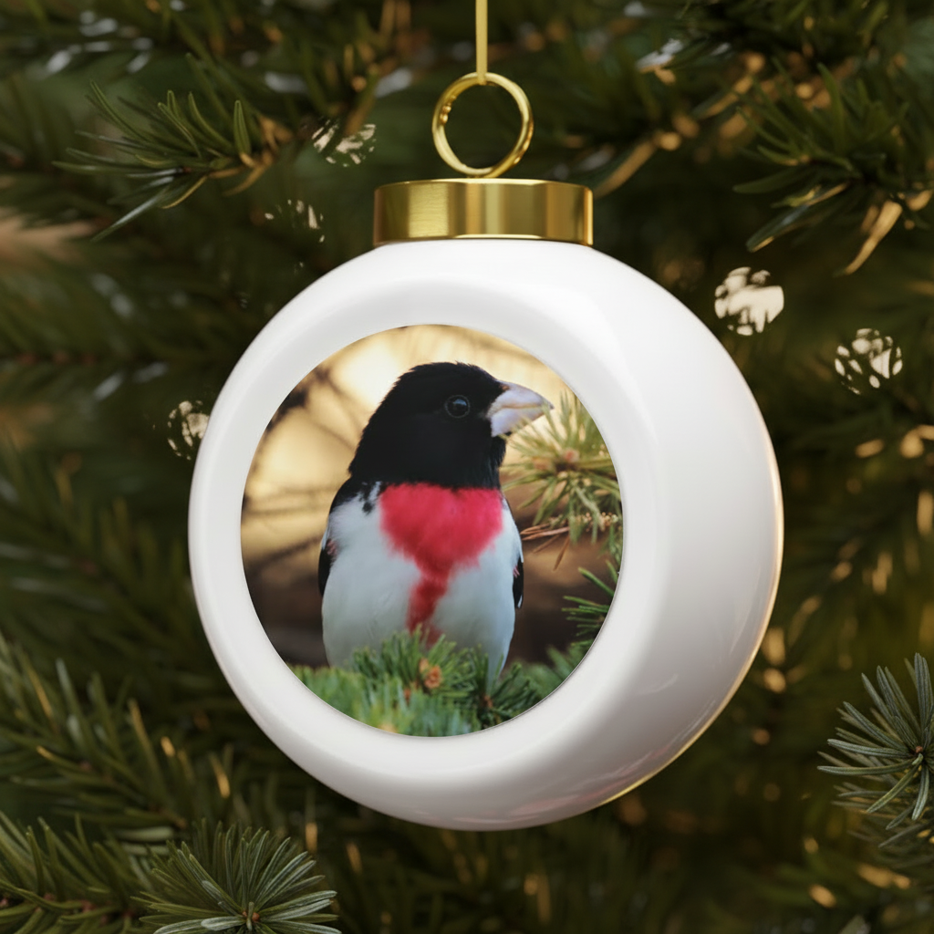 Red-breasted Grosbeak - Christmas Ball Ornament