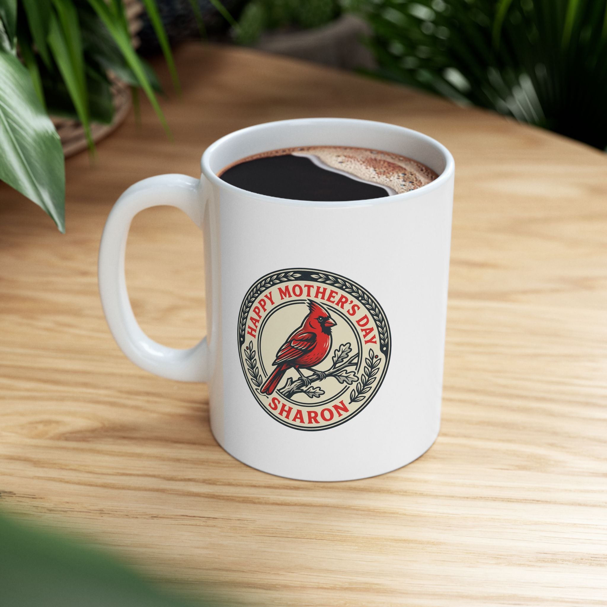 mother's day northern cardinal mug