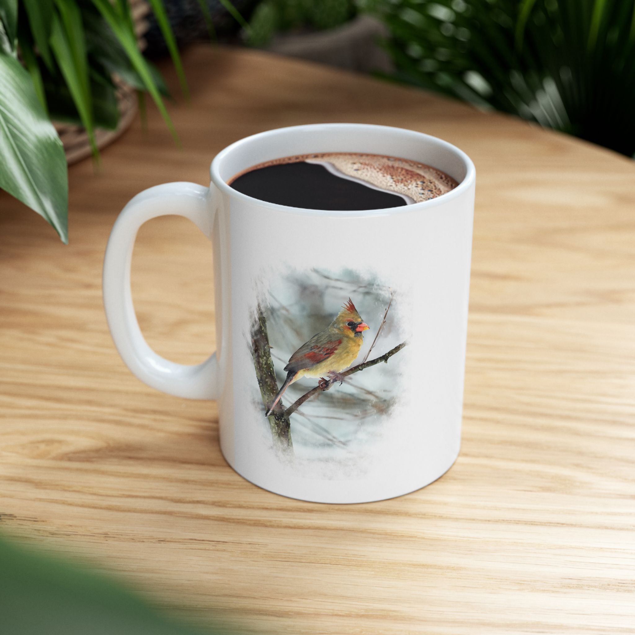 Northern Cardinal Female Painterly - 11oz Mug