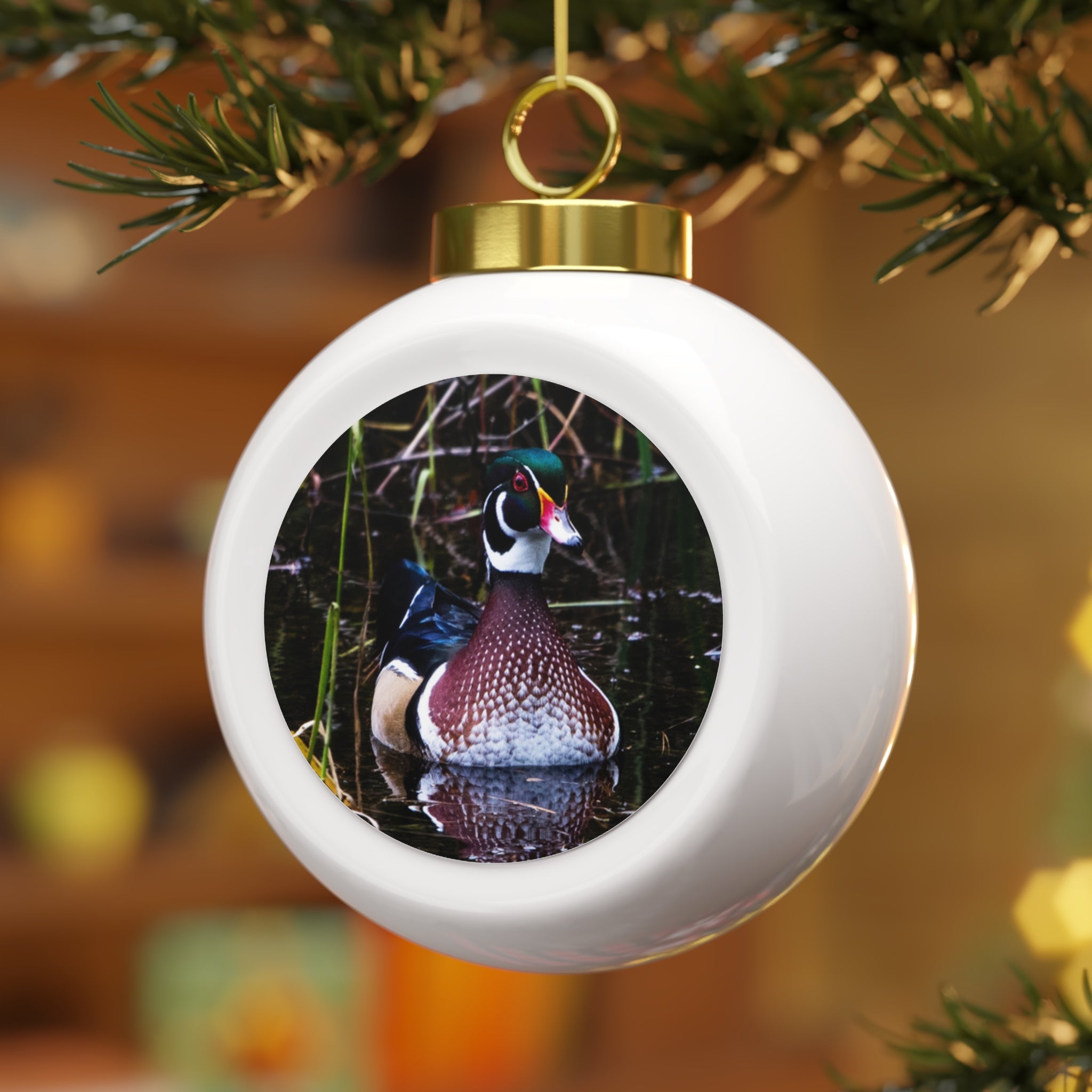 Wood Duck - Christmas Ball Ornament