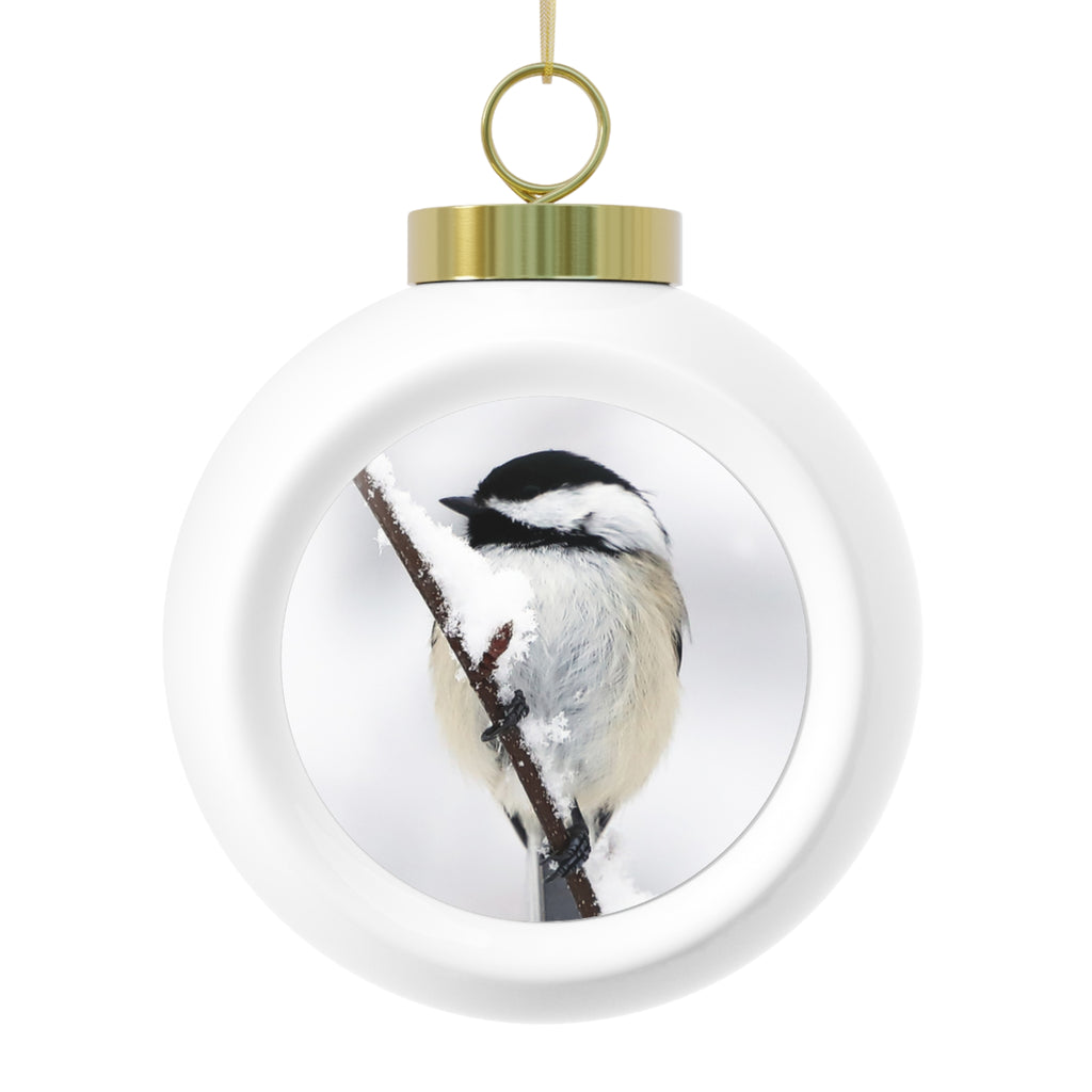 Black-capped Chickadee - Christmas Ball Ornament