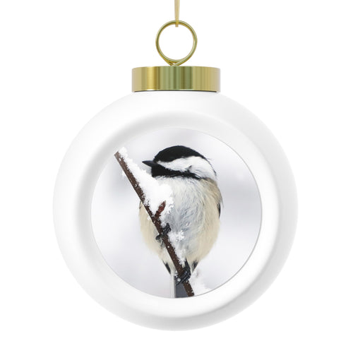 black-capped chickadee - Christmas ornament