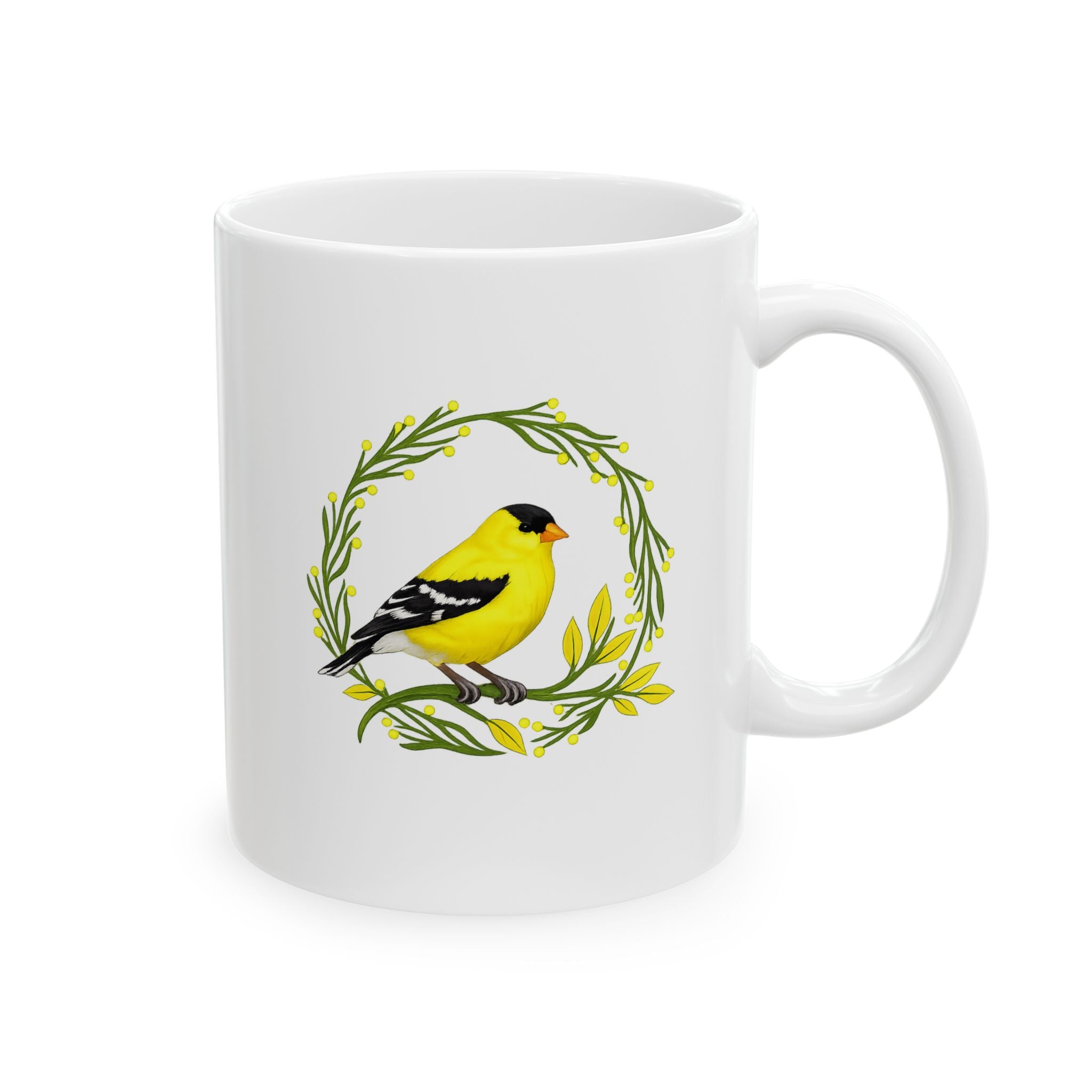 gold finch mug