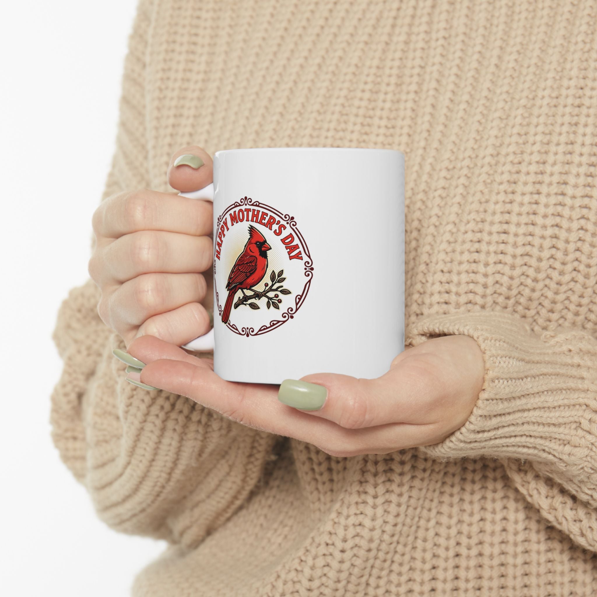 Mother's Day northern cardinal mug