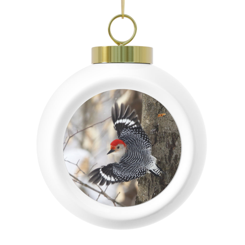 Red-bellied Woodpecker - Christmas Ball Ornament