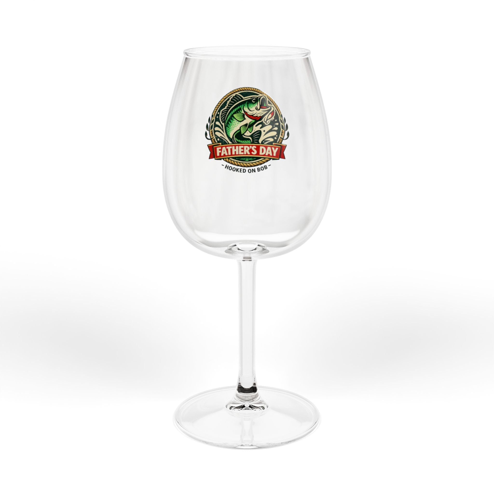 Custom Father's Day Bob - Wine Glass, 12oz