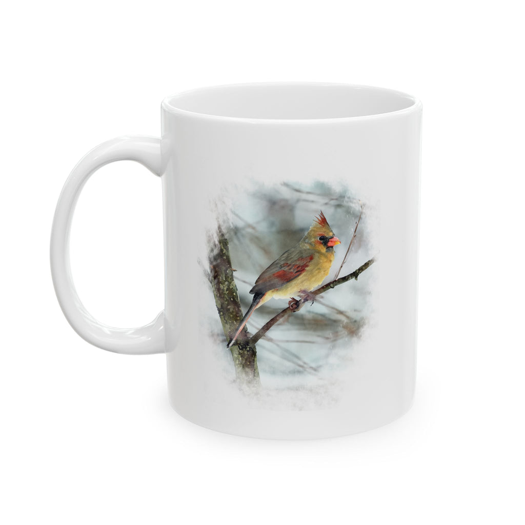 Northern Cardinal Female Painterly - 11oz Mug